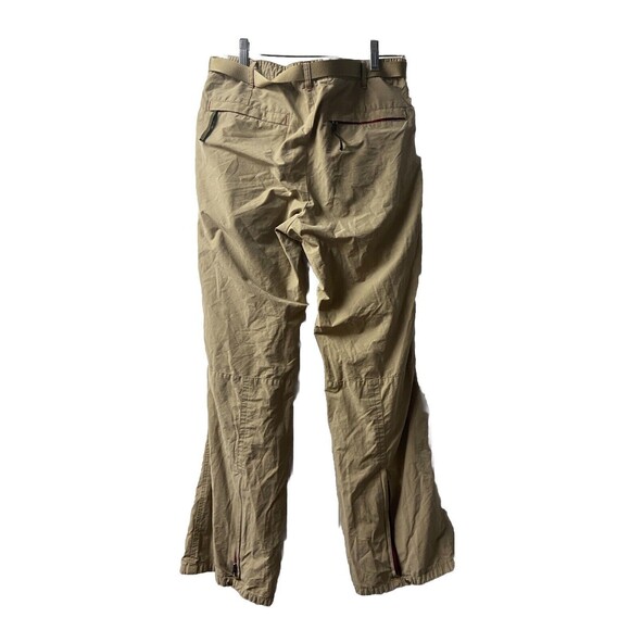 American Eagle Womens AE Flight Pants Size 8 Khaki Quick Dry belted Straight Leg - Picture 2 of 11